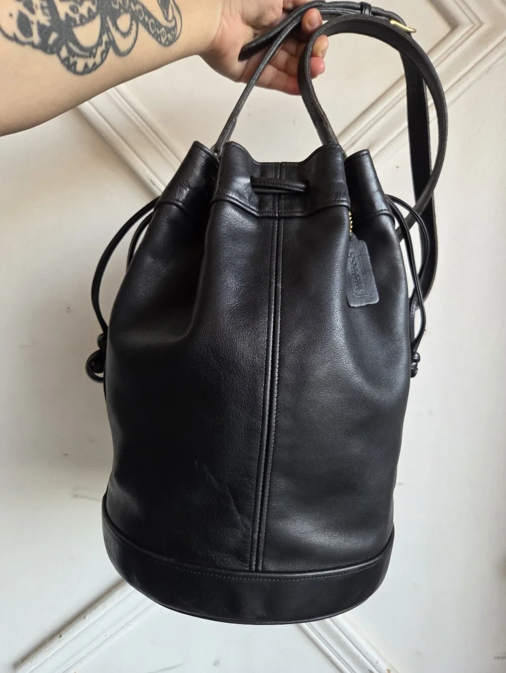 Vintage Coach Lightweights Black Duffle Drawstring 4022🖤🥀